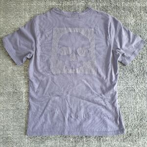 Bolongaro Trevor skull graphic t-shirt Purple Men Med Embroidered Skull On Back